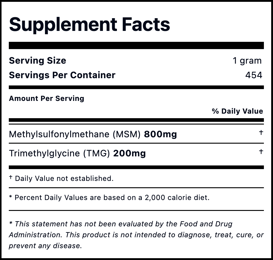 Alpha Sulflex with TMG Protocol
