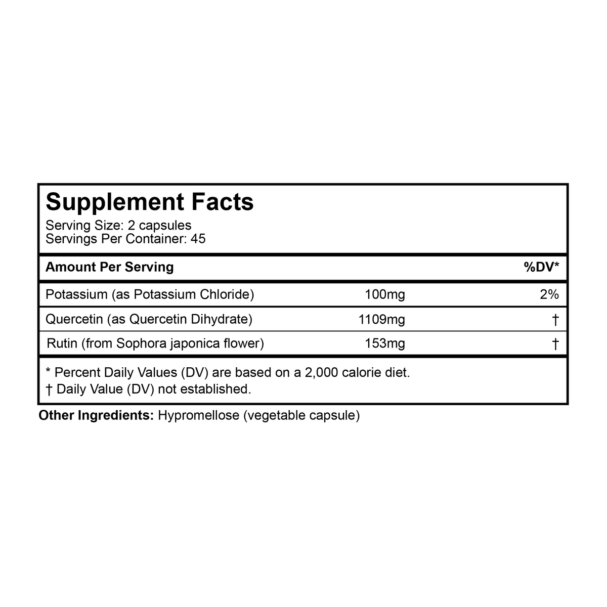 Quercetin, Rutin & Potassium