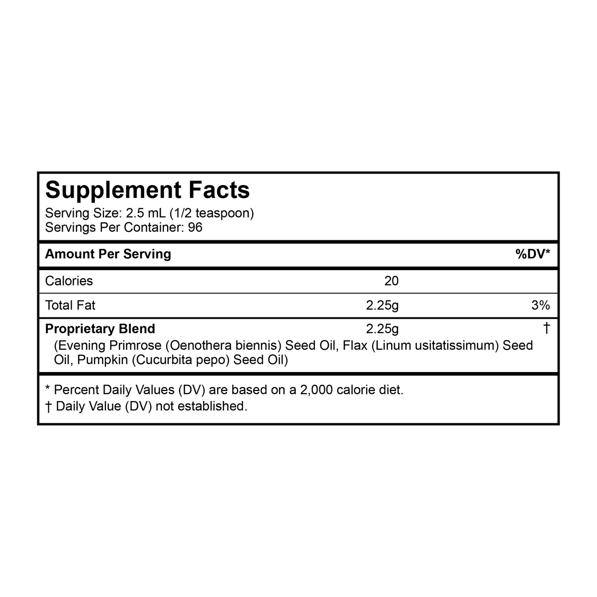 Plant Omega Oil